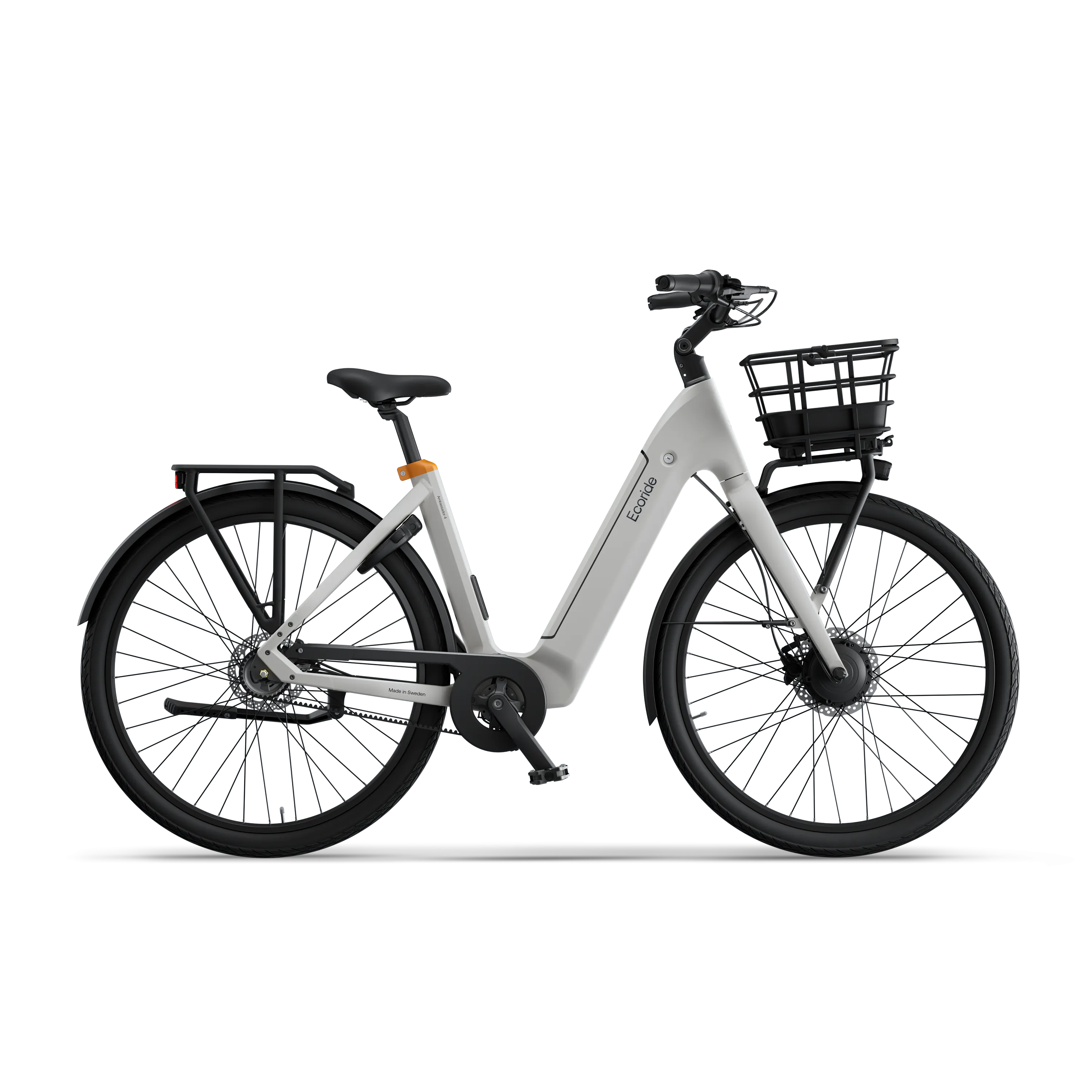 Ecoride Ambassador-4-Hubmotor-Belt-Disc-White-Medium