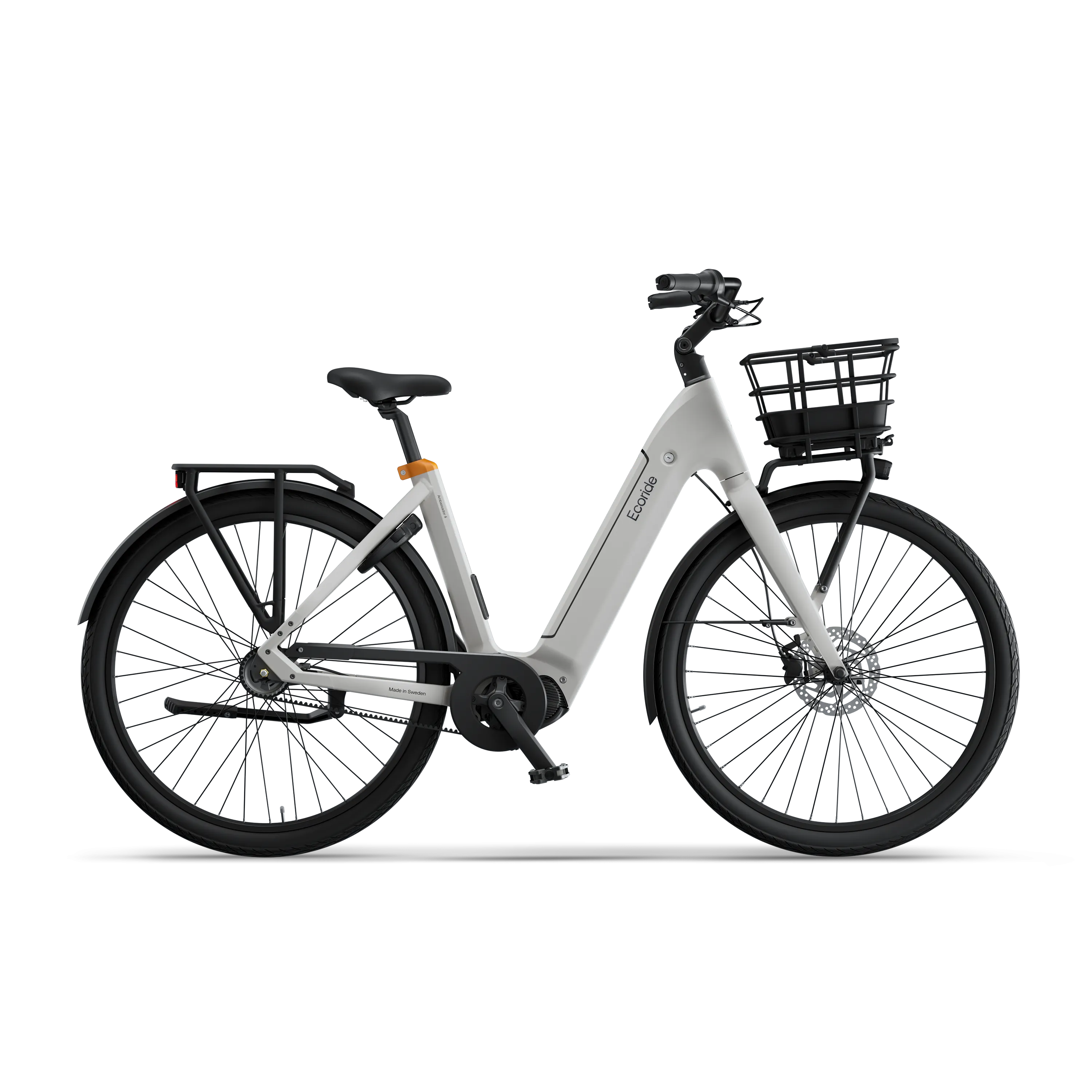 Ecoride Ambassador-4-Midmotor-Belt-Coaster-White-Medium