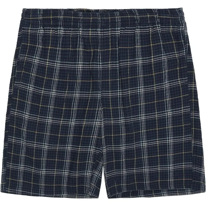 KnowledgeCotton Apparel Fig Checkered Shorts Blue Check Blue Check XL