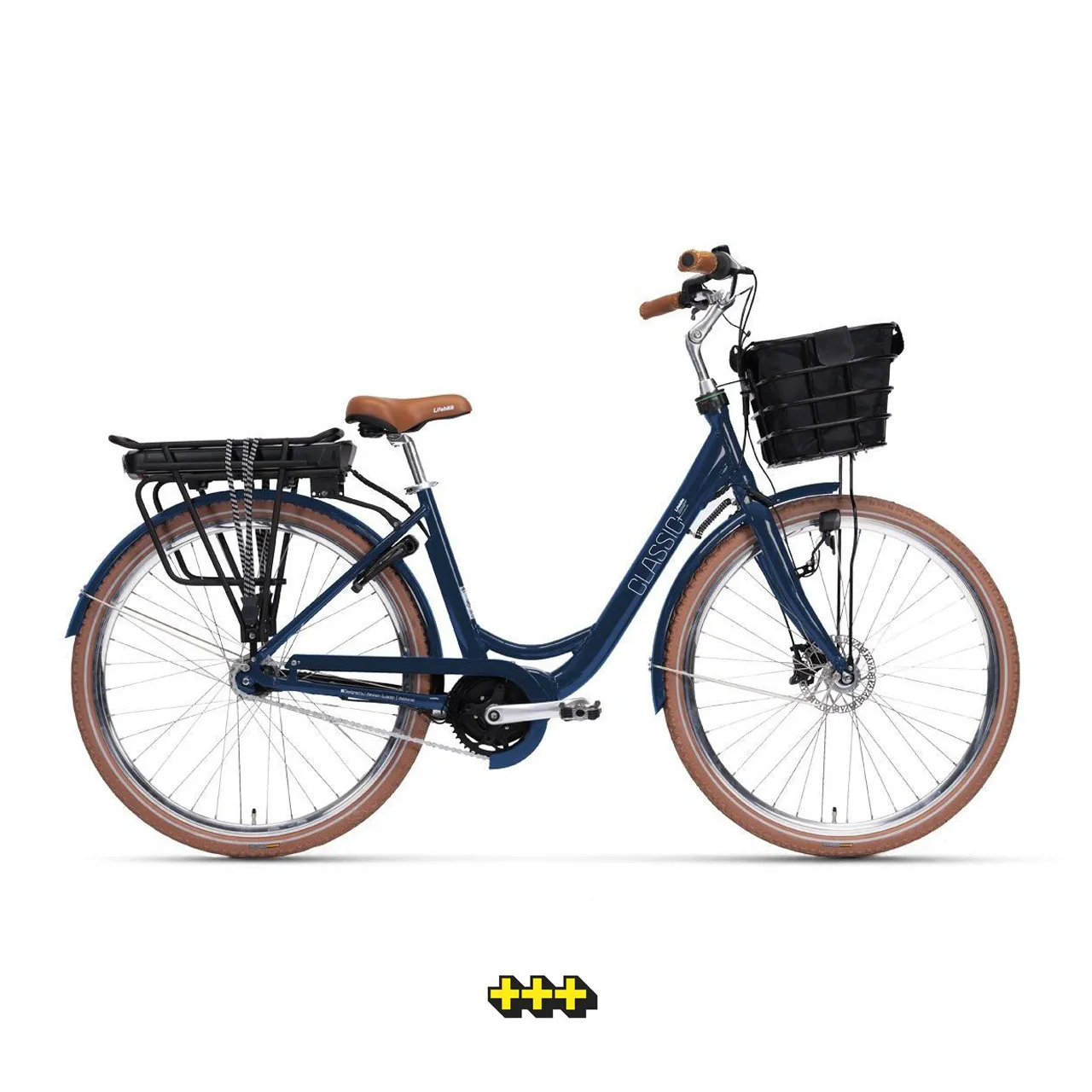 Lifebike Classic Mittmotor Lux G9 Blå - Fotbroms Elcykel  Klassisk 2024