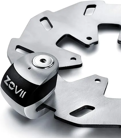 Skivlås med alarm ZOVII - borstat stål